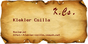 Klekler Csilla névjegykártya